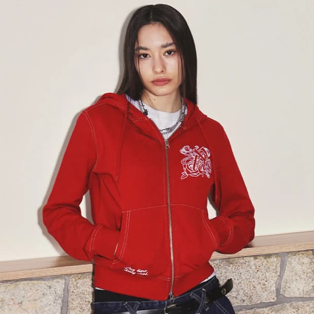 엔와이엑스엑스 후드집업 레드