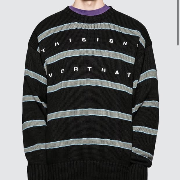 18ss 디스이즈네버댓 스트라이프 니트