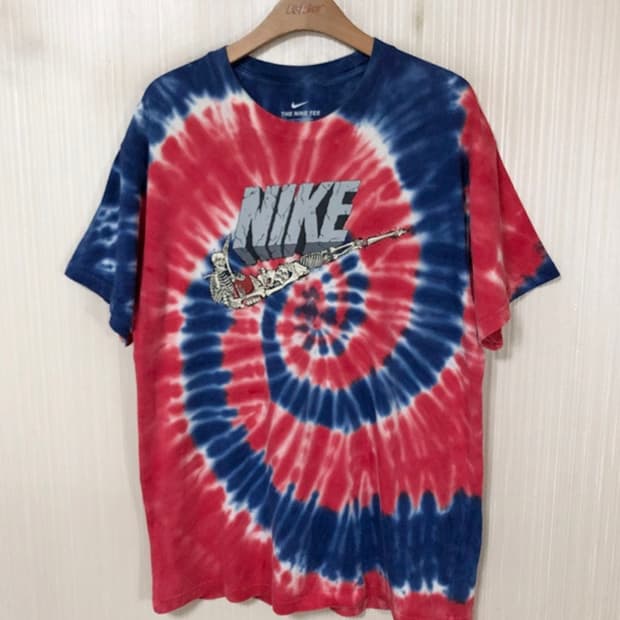 나이키 타이다이티셔츠 블루/레드 L(100)