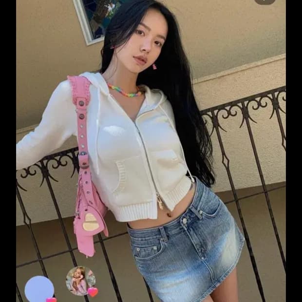 페일제이드 코튼 니트 후드집업