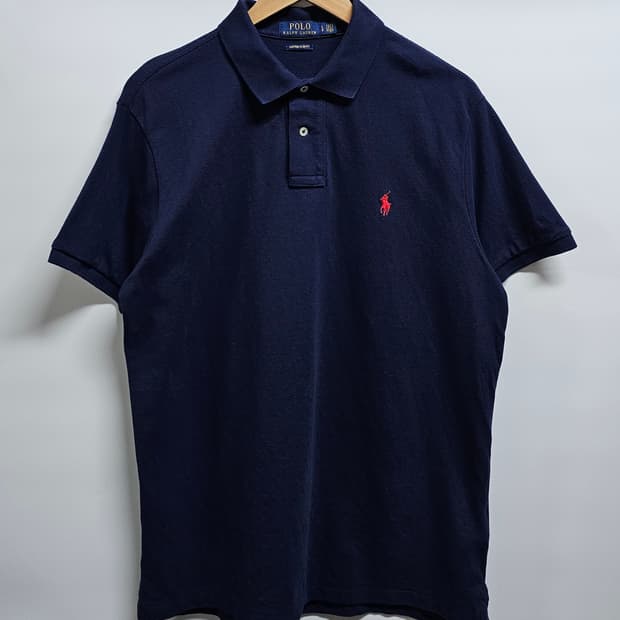 폴로 랄프로렌 네이비 반팔 카라티 L
