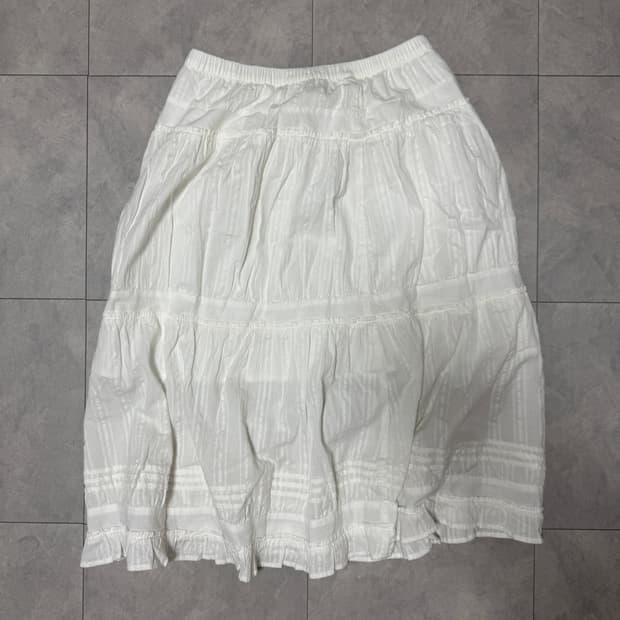 코이세이오 Shirring Midi Skirt - White