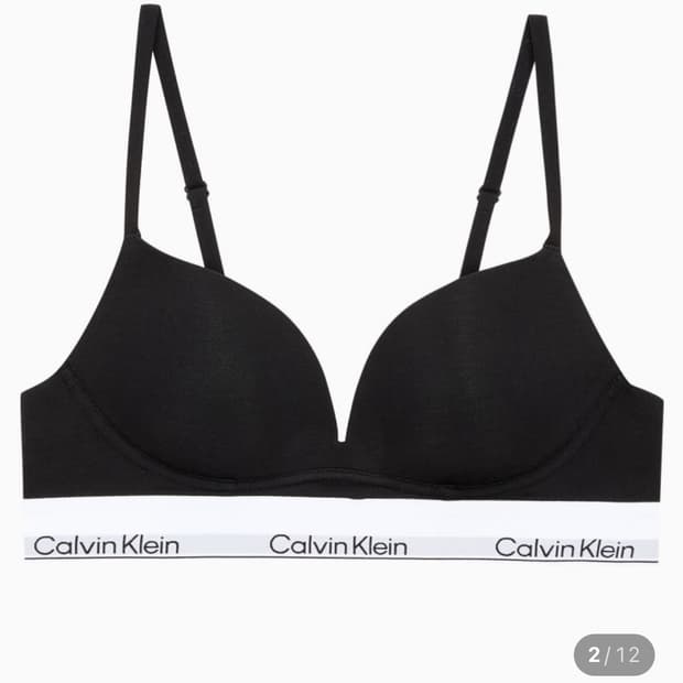 CK 언더웨어 아이콘 코튼모달 푸쉬업 브라 QF8502AD 75B