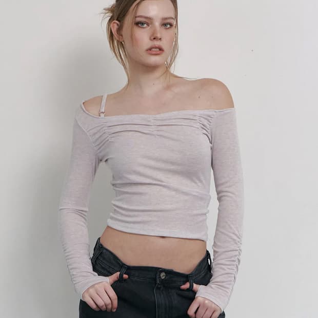 Pleasenofollow 플리즈노팔로우 halo티셔츠 더스티핑크