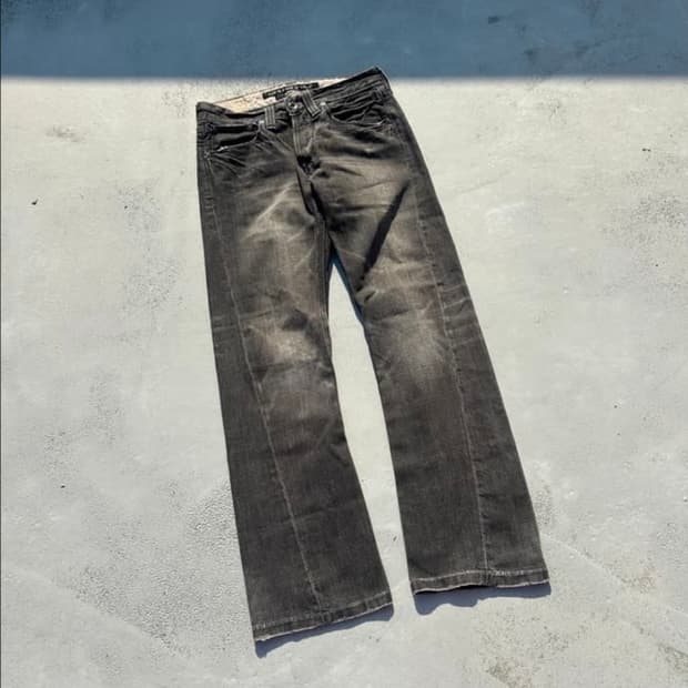 리바이스 흑청 스트레이트 청바지 W31 L32