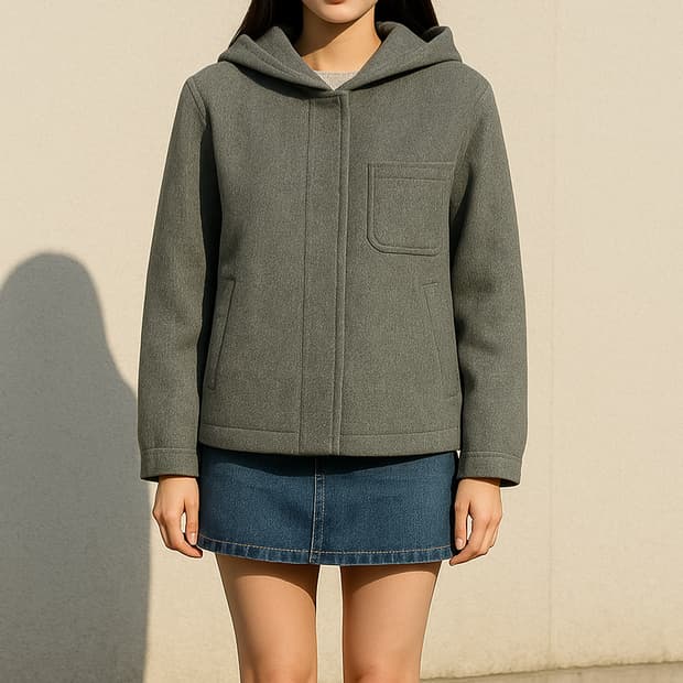 크로커다일 핸드메이드 후드 숏 자켓_95