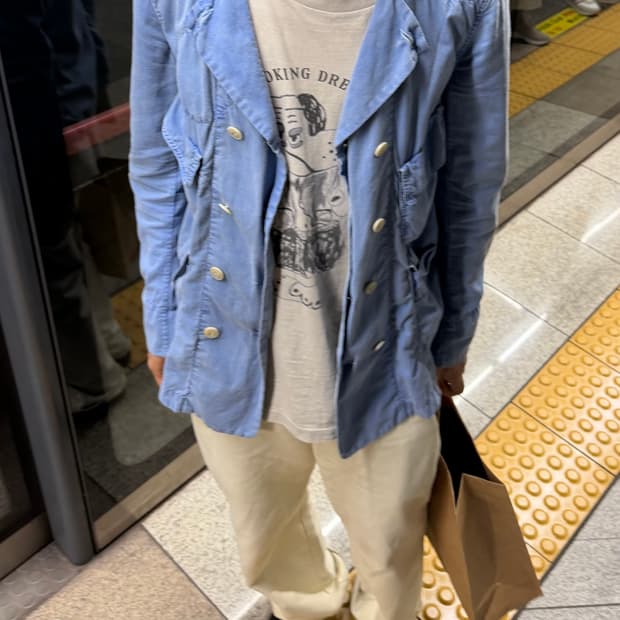 솔로이스트 12ss 다이드 더블 버튼 자켓