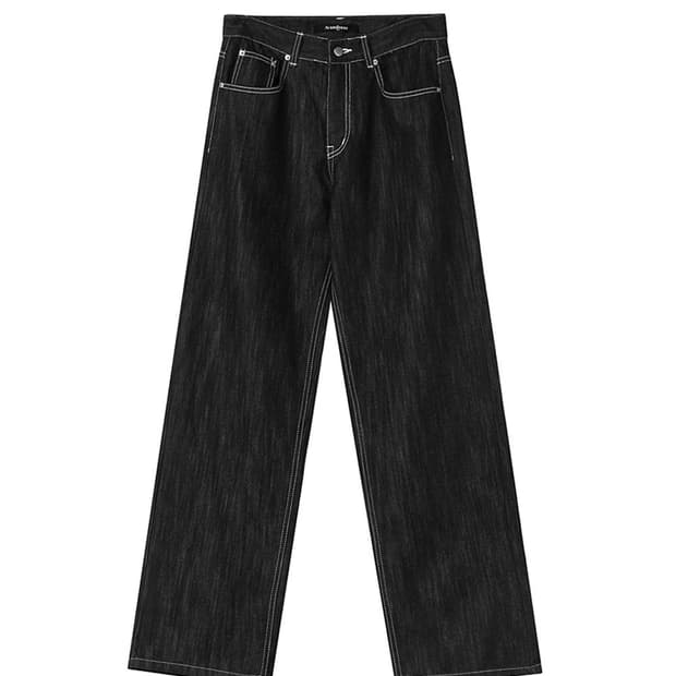 어반드레스 빈티지 레인 데님 팬츠 청바지 블랙 XL