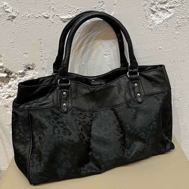 VIVAYOU JPN 레더트리밍 레오파드 숄더백 토트백