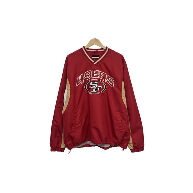 NFL 샌프라시스코 자수 로고 올드스쿨 우븐 웜업