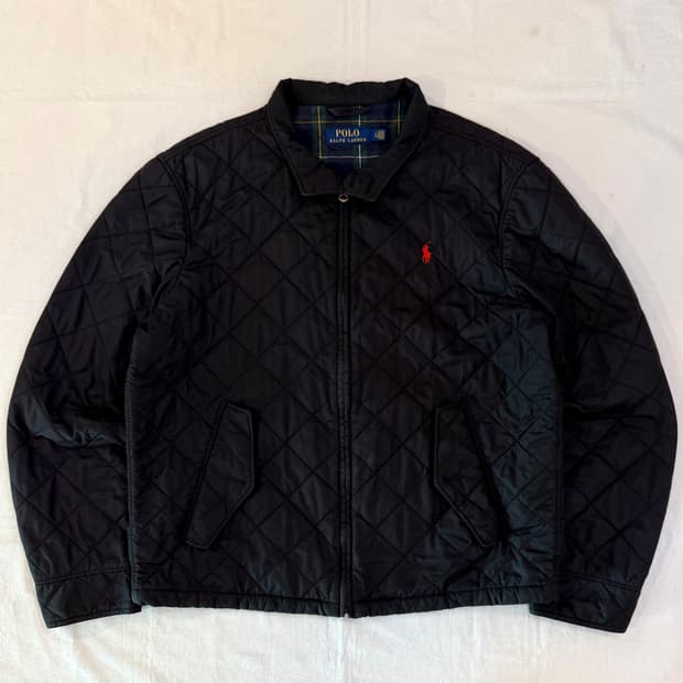 폴로 랄프로렌 퀼팅 블루종 자켓 블랙