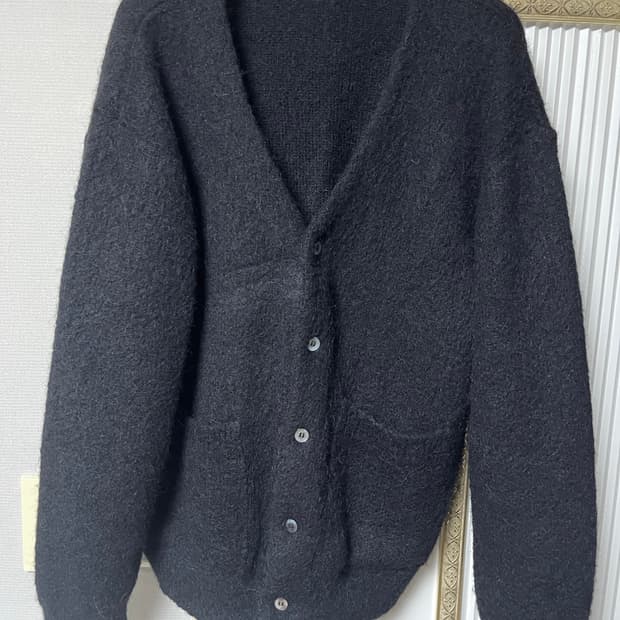 틸레이트 알파카 가디건 블랙 M