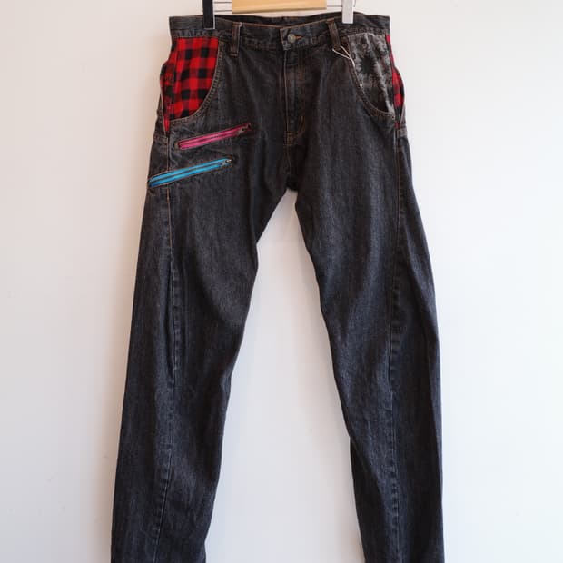 Japan brand 흑청 데님팬츠 (33인치)