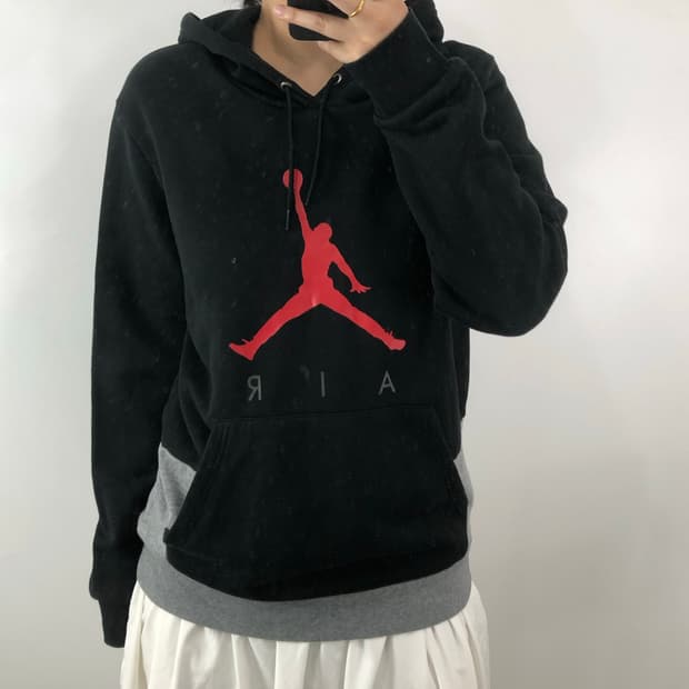 [L] 조던 블랙 후드티