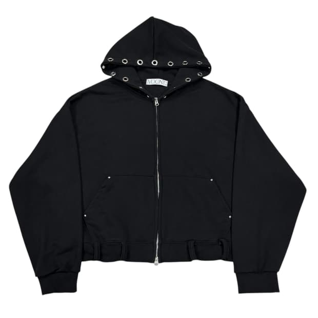 VOONT 분트 아일렛 후드집업 블랙