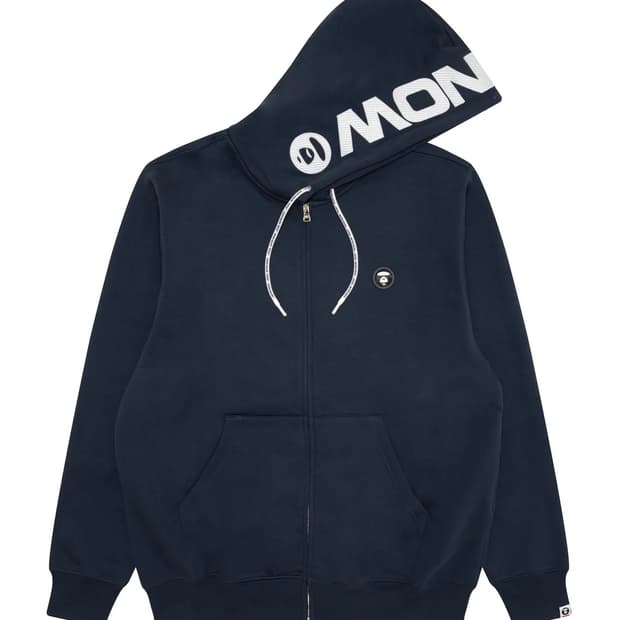 (오더) 베이프 AAPE 에이프 26FW 문페이스 후드집업2 네이비