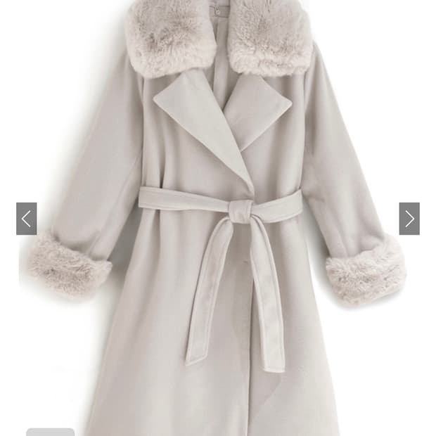 GRL 아이보리 퍼 코트 S 사이즈 (새상품)