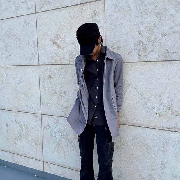 “Denimus” Minimal Design Long Jacket