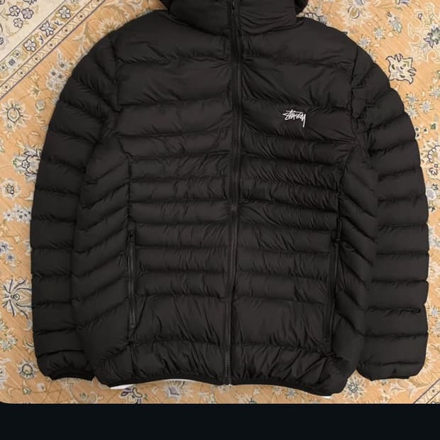 스투시 블랙 경량패딩