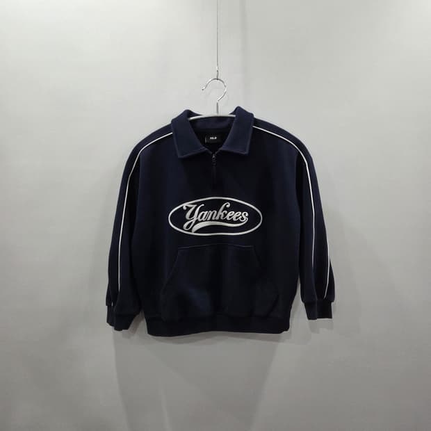 MLB 키즈 피케 하프집업 카라 맨투맨 네이비 130 