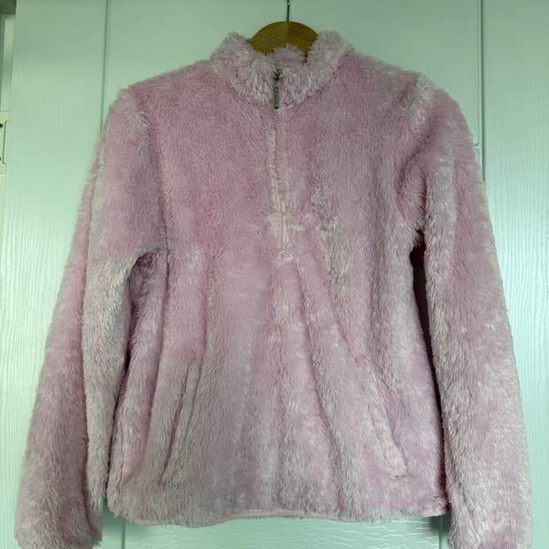 Courreges 핑크 뽀글이 후리스 s