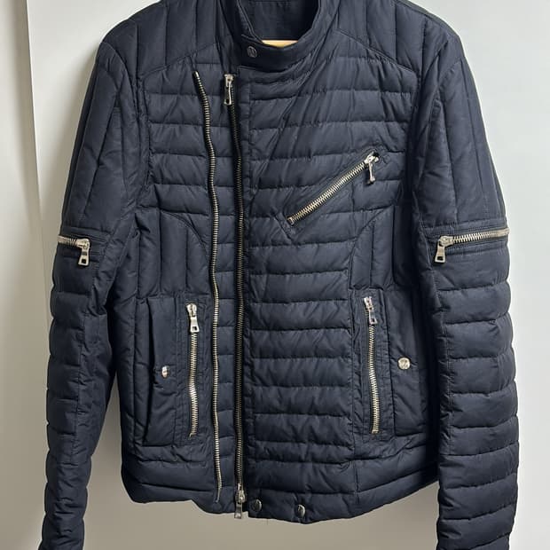 발망 바이커 투웨이 짚업 바이커 패딩 봄버 자켓 xl사이즈