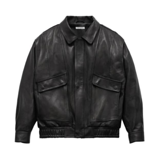 구해요) 캐롤쇼페 대디 레더 자켓 블랙