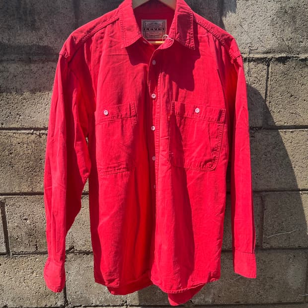 빈티지 Levi’s 레드 컬러 워크 셔츠 M