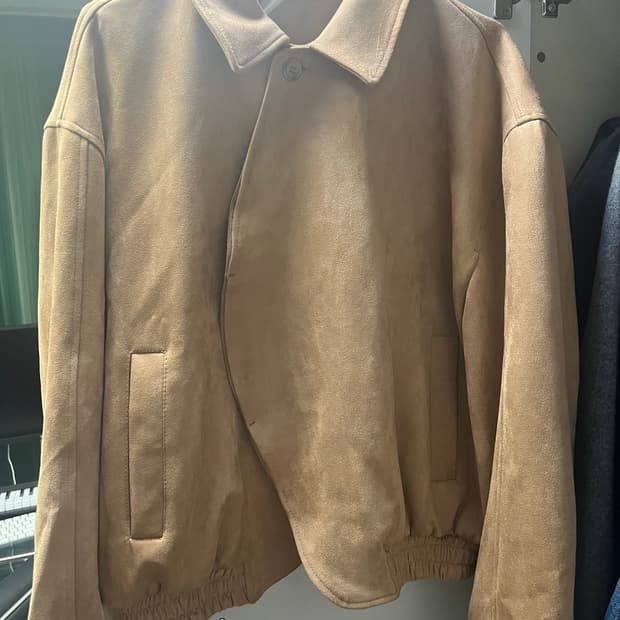 베이지 스웨이드 자켓