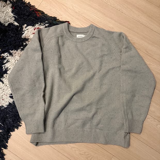 [L] 카키스 울100% 스웨터 니트 그레이