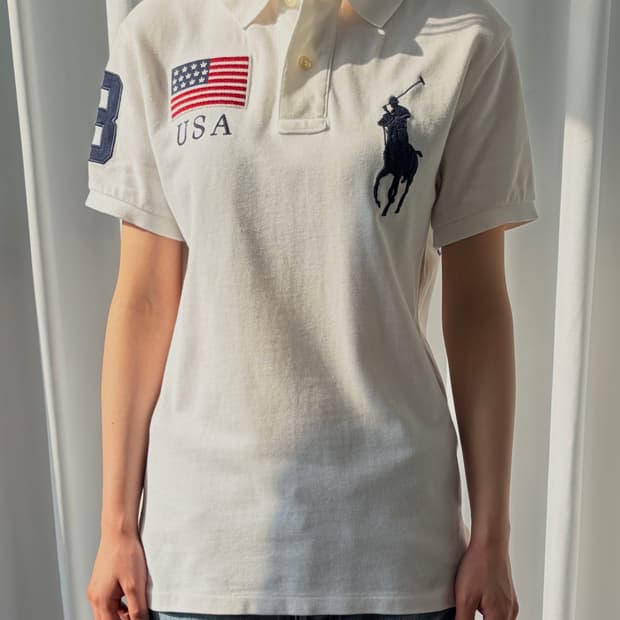 [S]폴로 랄프로렌 빅포니 치프키프 USA 성조기 카라 티셔츠