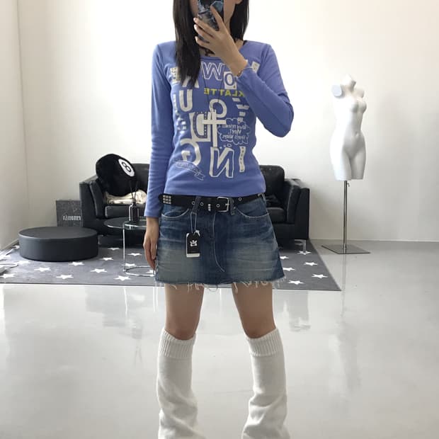 Pink-latte Kitsch Graphic Long Sleeve