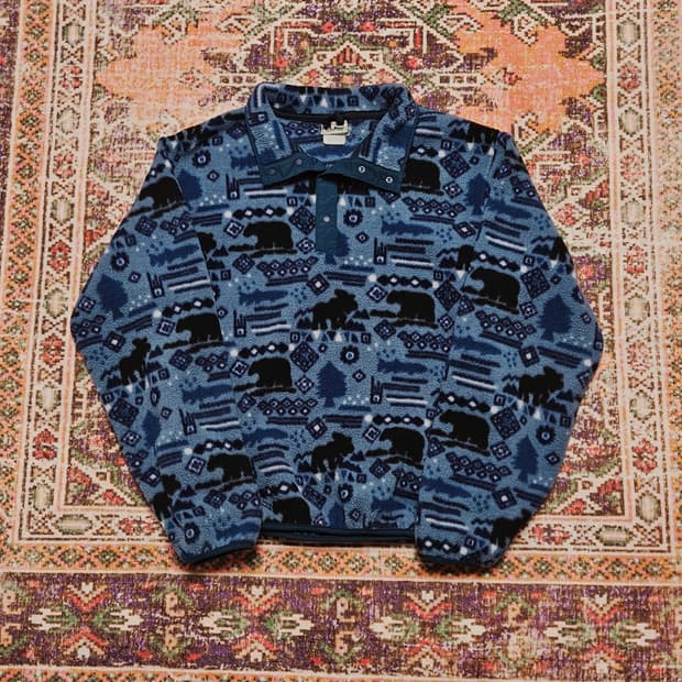 90s 엘엘빈 플리스 스냅티 / 초레어