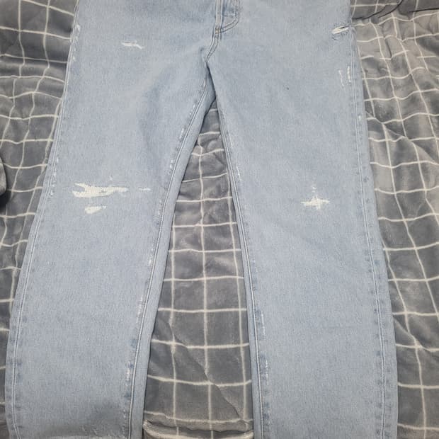 Off-White 데미지 연청 청바지 34