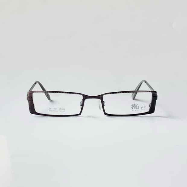 [픽키-681] 블랙 메탈 직사각 안경/슬림 템플 스틸/가벼운 데일리