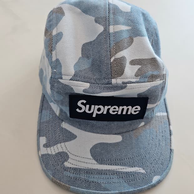슈프림 워시드아웃 카모캠프캡