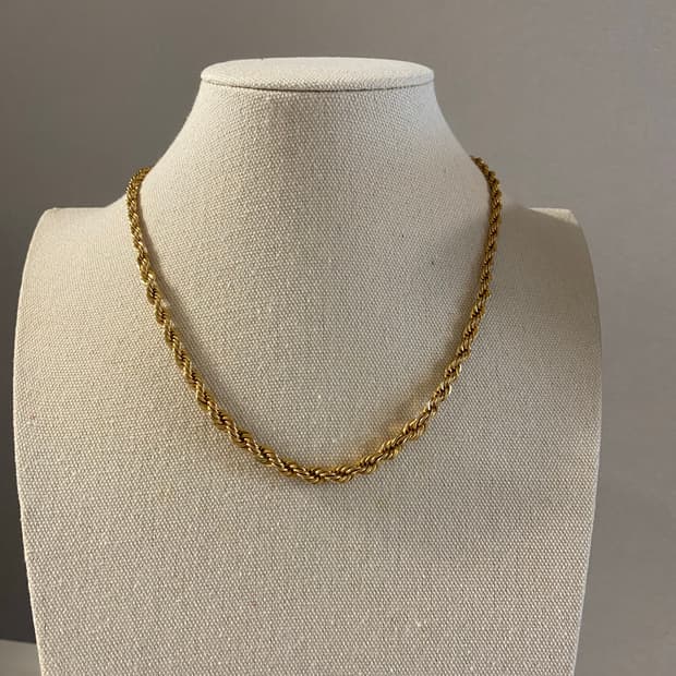 빈티지 골드 체인 로프 목걸이