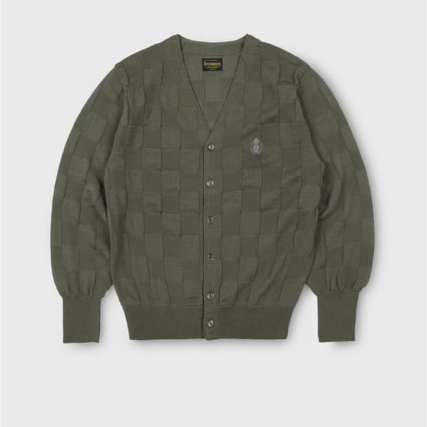 (heritagefloss)HFC CREST CHECKED CARDIGA