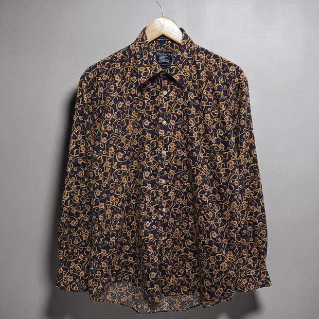 100)버버리 빈티지 1990s 바로크패턴 셔츠 Made in USA