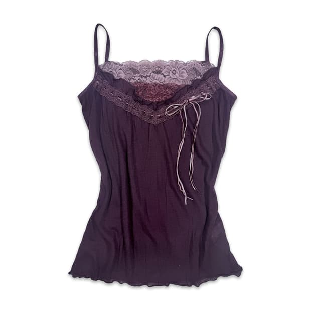 빈티지 바이올렛 모리 레이스 슬리브리스