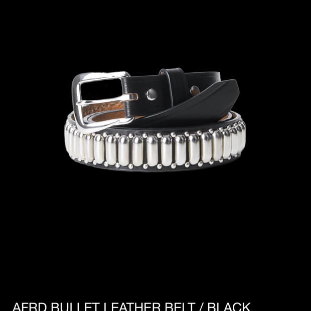 알프레드)AFRD BULLET LEATHER BELT / BLACK
