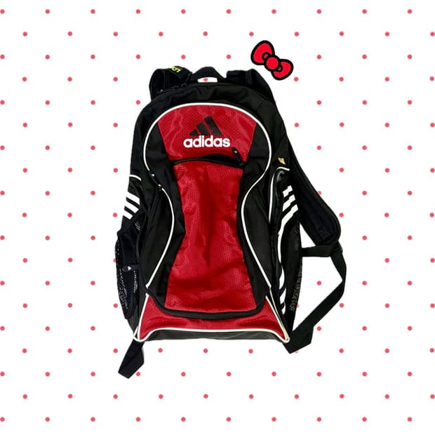 아디다스 fresh pak 백팩 red & black