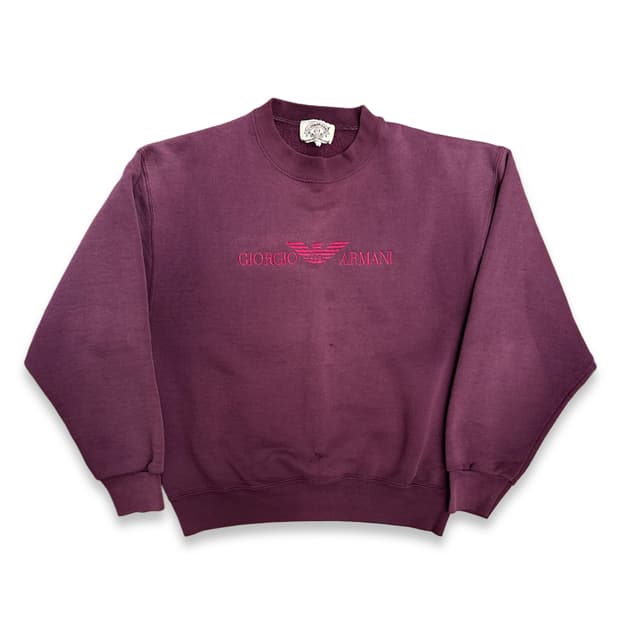 90s Armani Jeans 페이디드 스웻셔츠 L