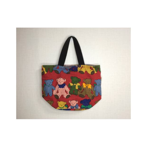 빈티지 곰돌이 미니 토트백 도시락 가방