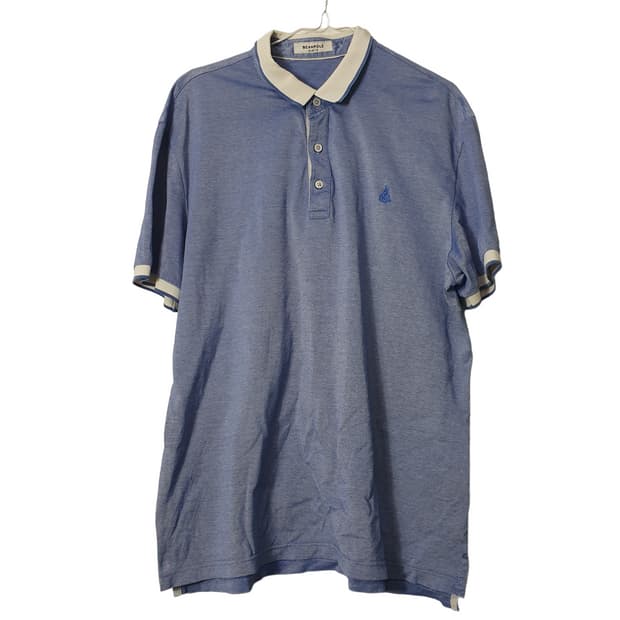 (3XL 115) 남녀공용 빈폴 자수 카라 스카이블루