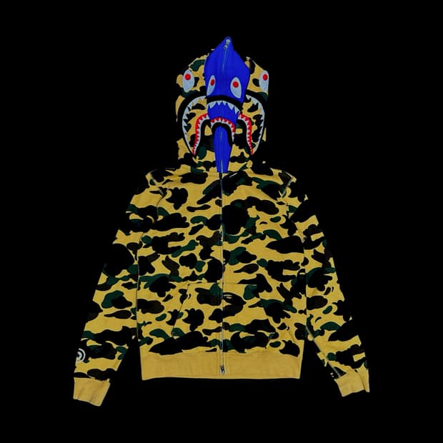 베이프 황계 더블 샤크 후드 집업