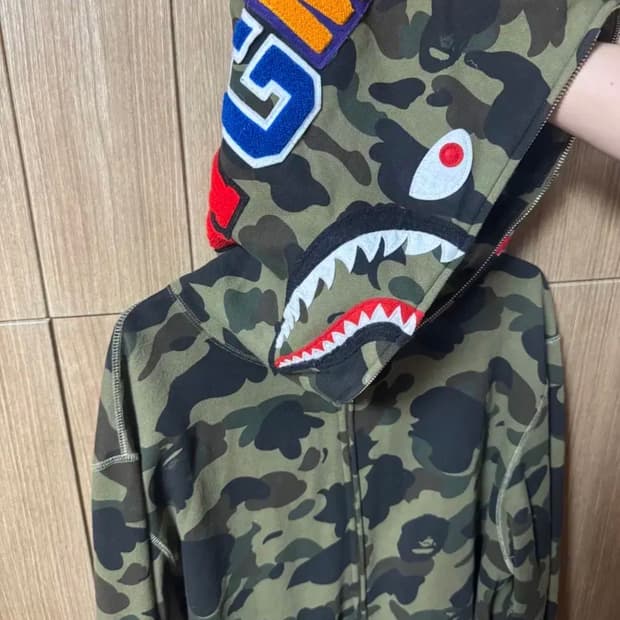 베이프 샤크후드 녹계 2xl 정품