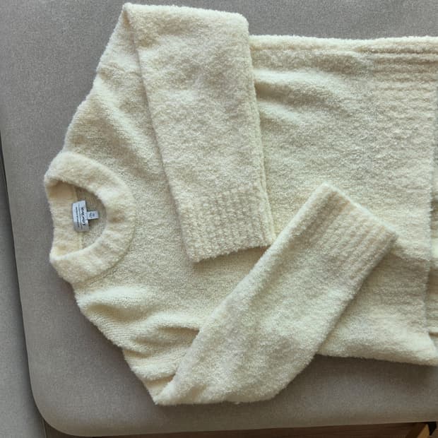 &other stories 오버핏 아이보리 니트 울 알파카 s m