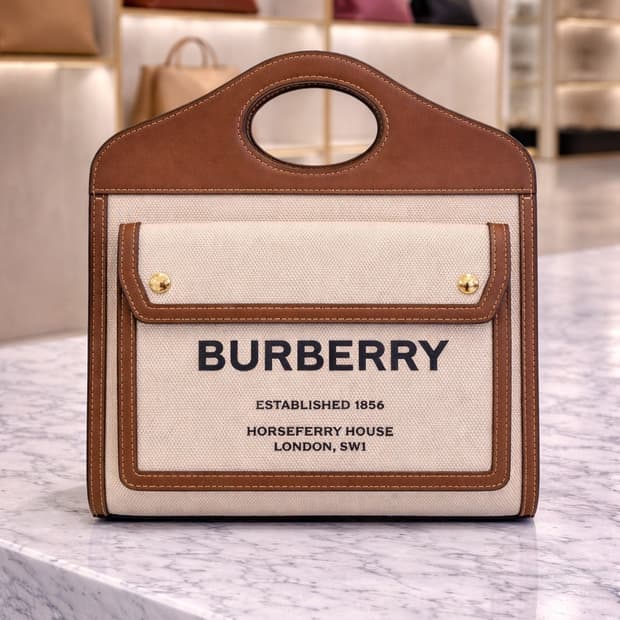 [S급] 버버리 캔버스 토트백 미니 판매합니다!!!