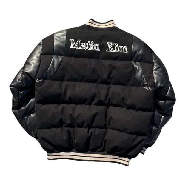 Matin kim 마틴킴 마뗑킴 울 페이크 레더 덕다운 패딩 점퍼